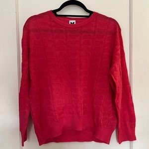 Missoni lightweight sweater in deep salmon